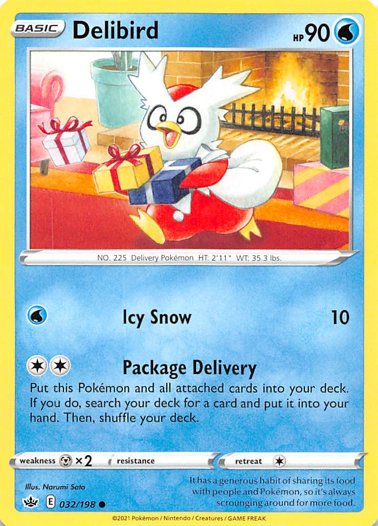 Delibird (032/198) [Sword & Shield: Chilling Reign] | Gear Gaming Bentonville