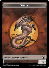 Goblin // Sliver Double-Sided Token [March of the Machine Commander Tokens] | Gear Gaming Bentonville