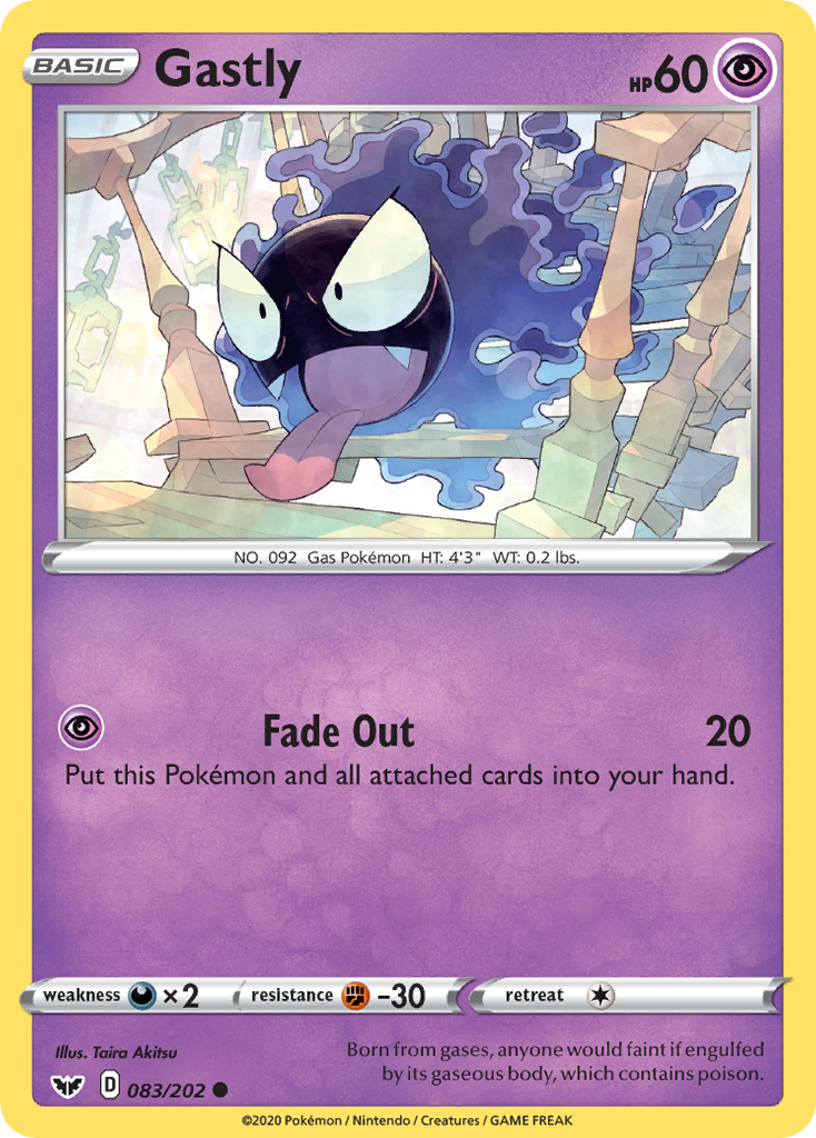 Gastly (083/202) [Sword & Shield: Base Set] | Gear Gaming Bentonville