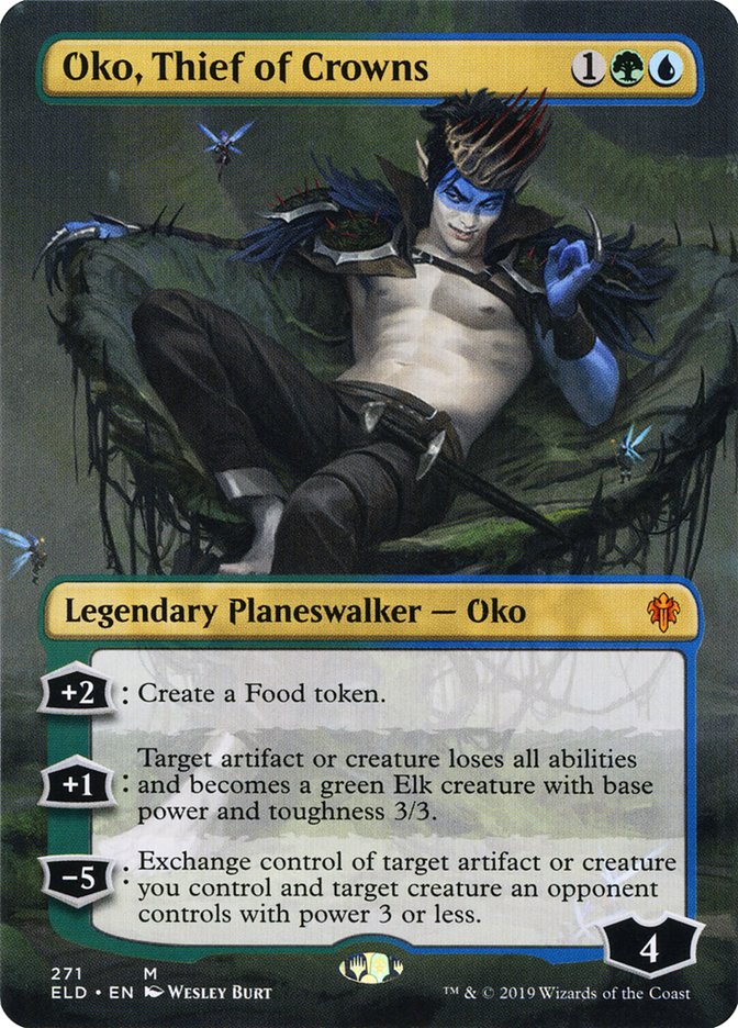 Oko, Thief of Crowns (Borderless) [Throne of Eldraine] | Gear Gaming Bentonville