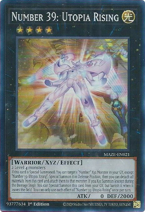 Number 39: Utopia Rising [MAZE-EN021] Super Rare | Gear Gaming Bentonville
