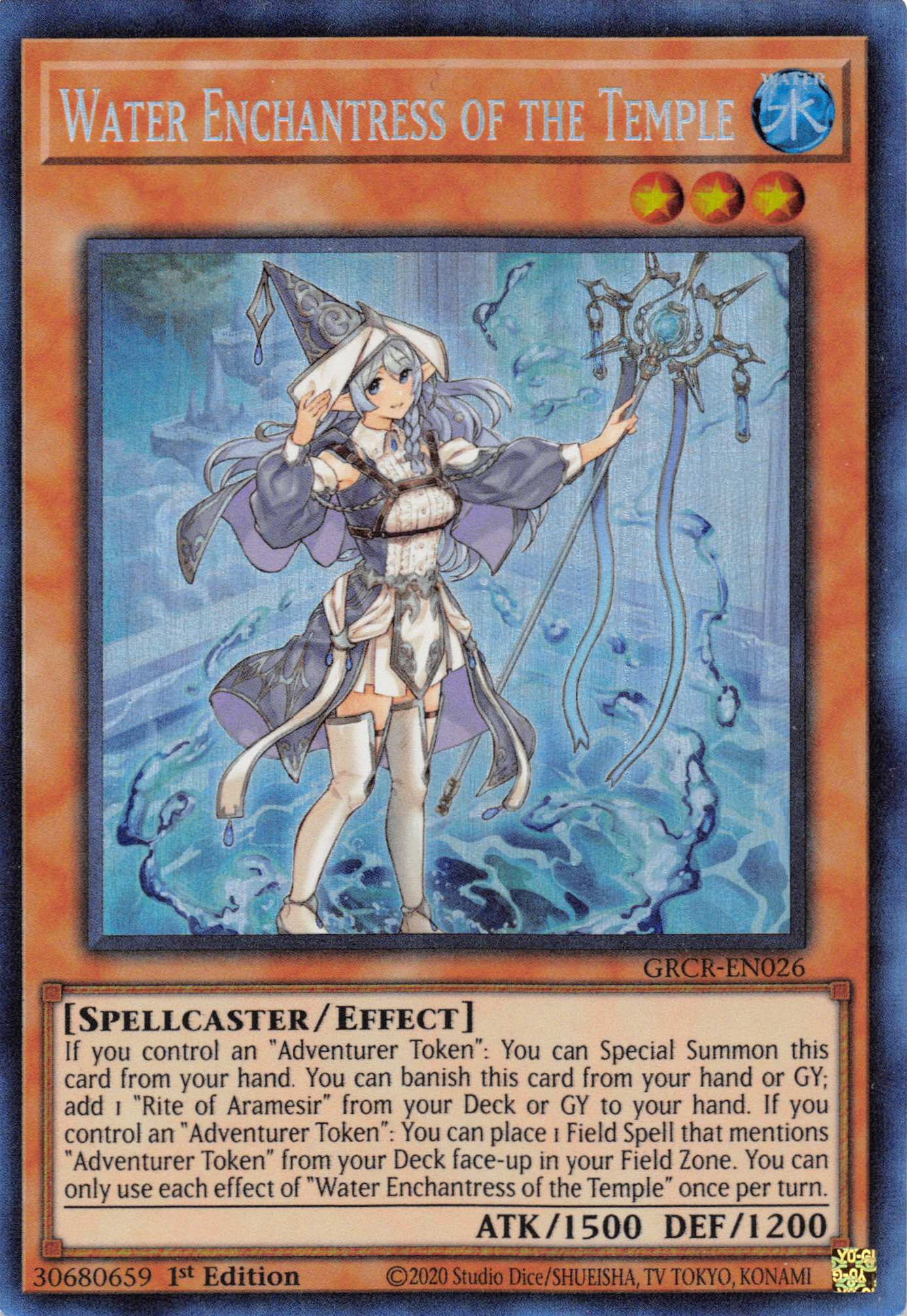 Water Enchantress of the Temple [GRCR-EN026] Collector's Rare | Gear Gaming Bentonville