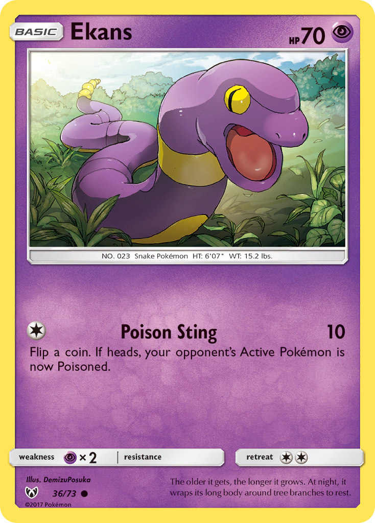 Ekans (36/73) [Sun & Moon: Shining Legends] | Gear Gaming Bentonville