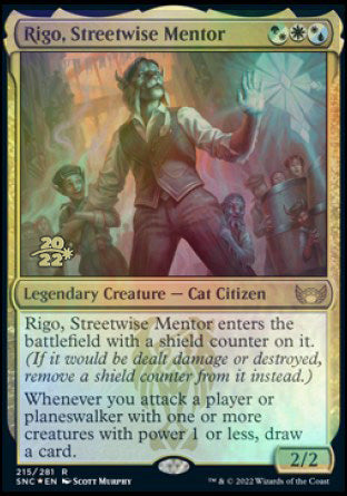 Rigo, Streetwise Mentor [Streets of New Capenna Prerelease Promos] | Gear Gaming Bentonville