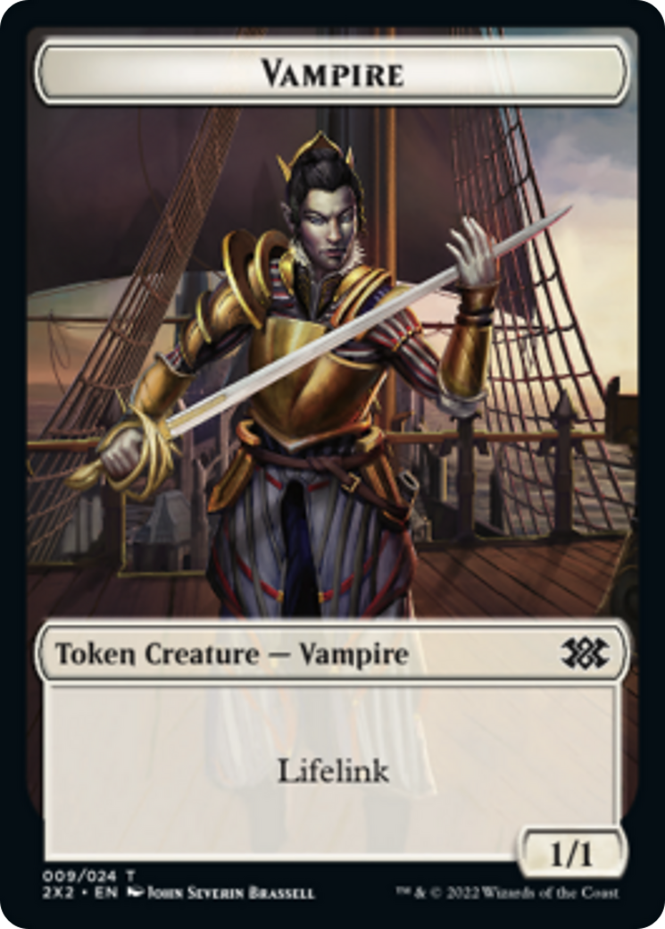 Faerie Rogue // Vampire Double-sided Token [Double Masters 2022 Tokens] | Gear Gaming Bentonville