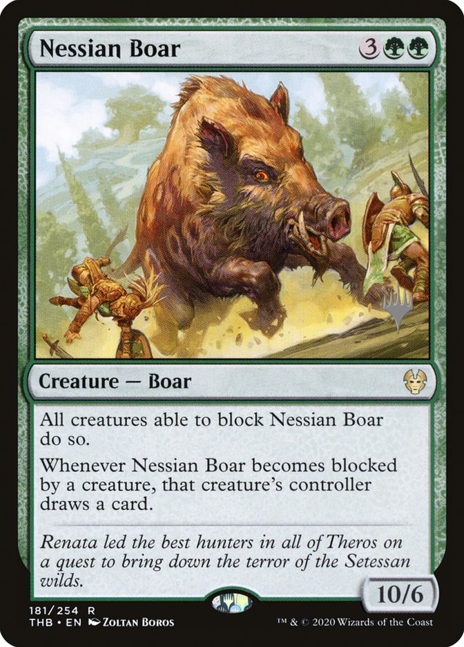 Nessian Boar (Promo Pack) [Theros Beyond Death Promos] | Gear Gaming Bentonville