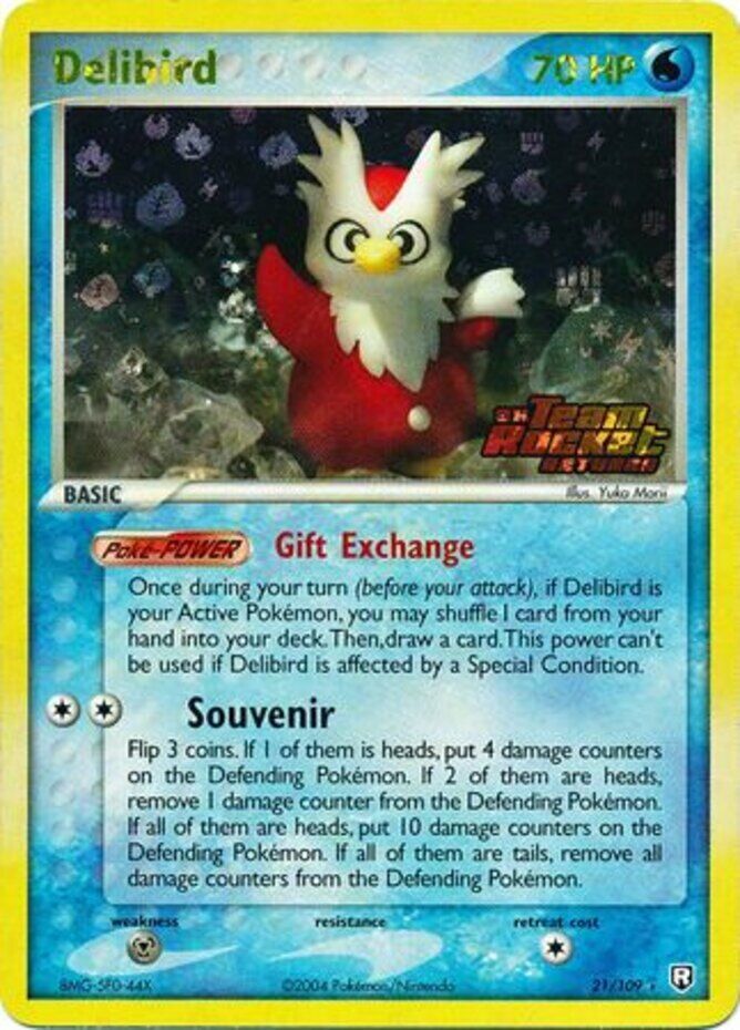 Delibird (21/109) (Stamped) [EX: Team Rocket Returns] | Gear Gaming Bentonville