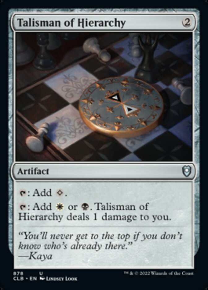 Talisman of Hierarchy [Commander Legends: Battle for Baldur's Gate] | Gear Gaming Bentonville