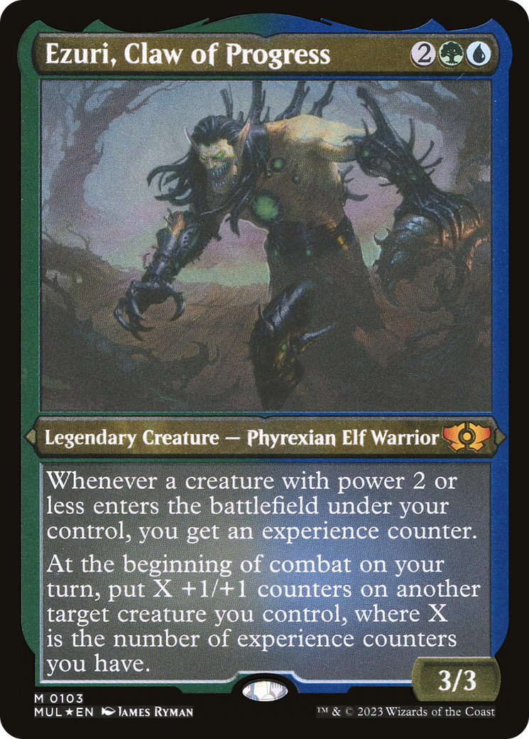 Ezuri, Claw of Progress (Foil Etched) [Multiverse Legends] | Gear Gaming Bentonville