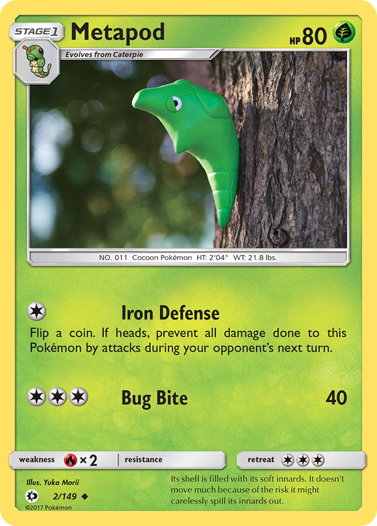 Metapod (2/149) [Sun & Moon: Base Set] | Gear Gaming Bentonville