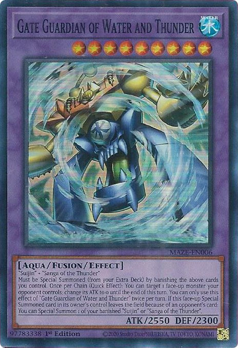 Gate Guardian of Water and Thunder [MAZE-EN006] Super Rare | Gear Gaming Bentonville