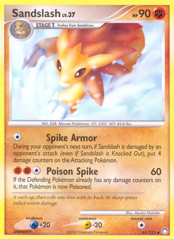 Sandslash (61/123) [Diamond & Pearl: Mysterious Treasures] | Gear Gaming Bentonville