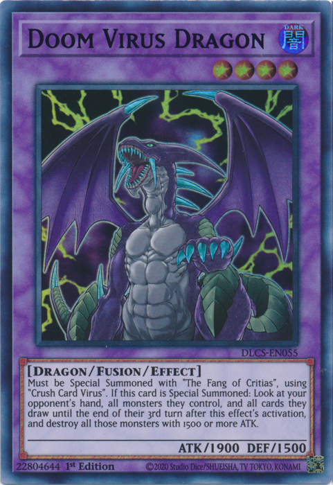 Doom Virus Dragon (Green) [DLCS-EN055] Ultra Rare | Gear Gaming Bentonville