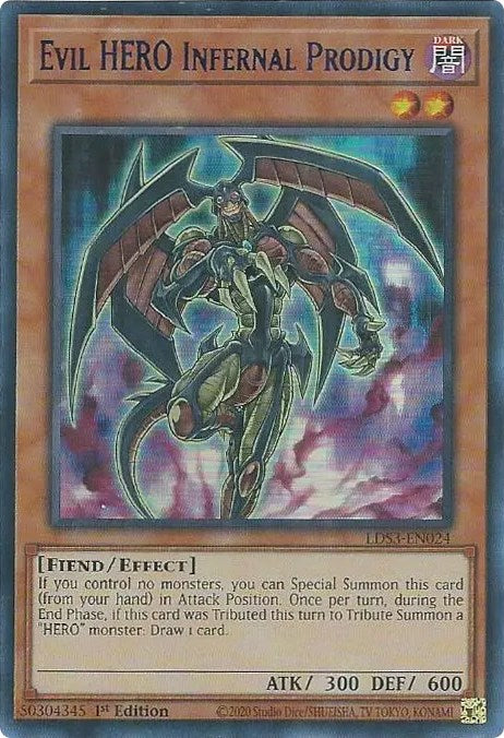 Evil HERO Infernal Prodigy (Blue) [LDS3-EN024] Ultra Rare | Gear Gaming Bentonville