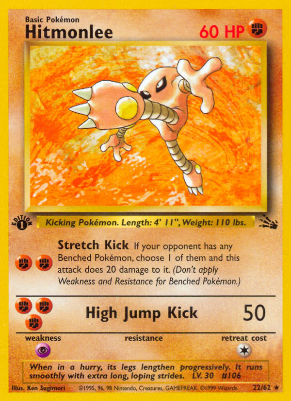 Hitmonlee (22/62) [Fossil 1st Edition] | Gear Gaming Bentonville