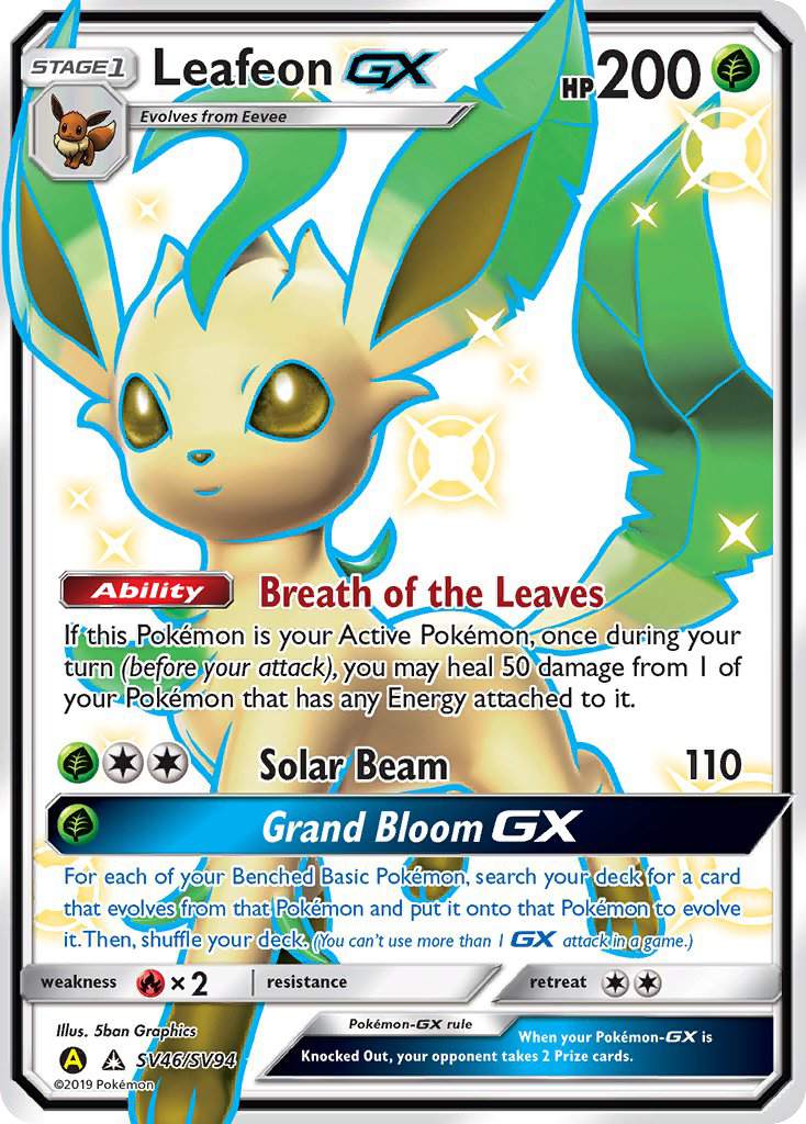 Leafeon GX (SV46/SV94) [Sun & Moon: Hidden Fates - Shiny Vault] | Gear Gaming Bentonville