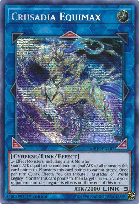 Crusadia Equimax [MP19-EN107] Prismatic Secret Rare | Gear Gaming Bentonville