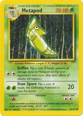 Metapod (54/102) [Base Set Unlimited] | Gear Gaming Bentonville