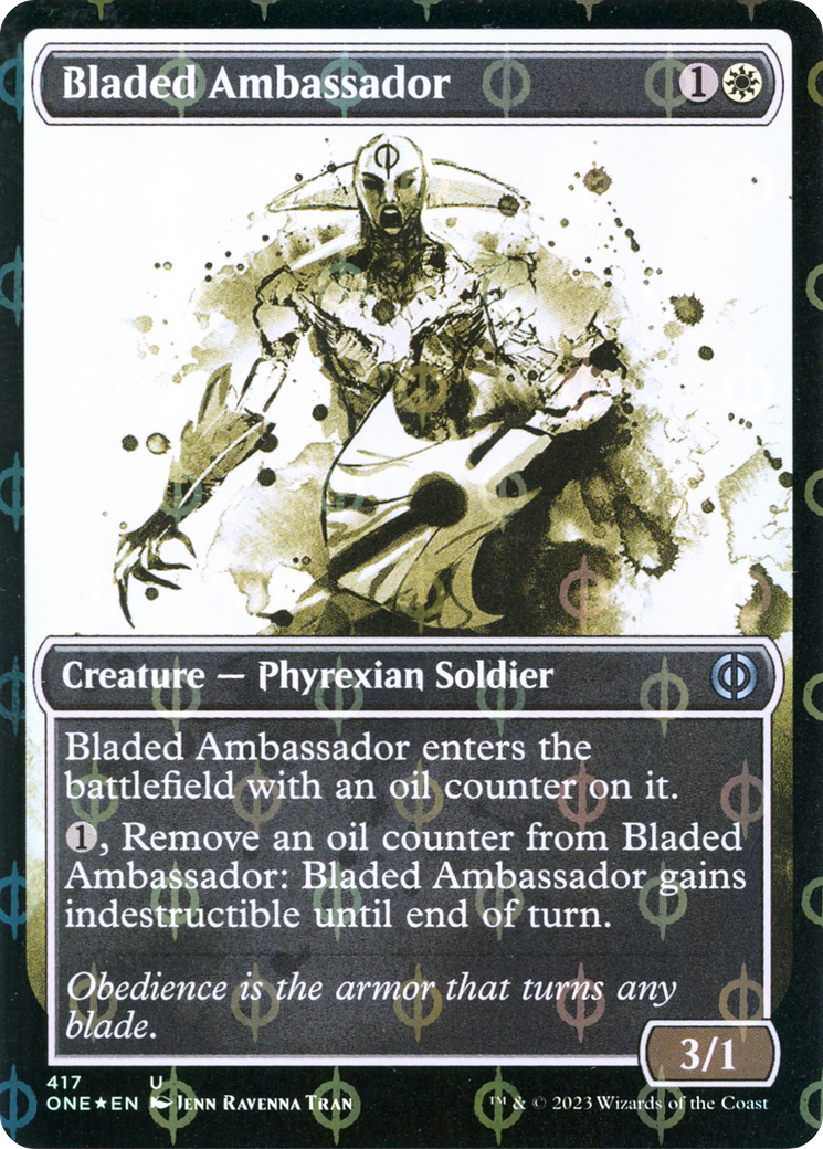 Bladed Ambassador (Showcase Ichor Step-and-Compleat Foil) [Phyrexia: All Will Be One] | Gear Gaming Bentonville