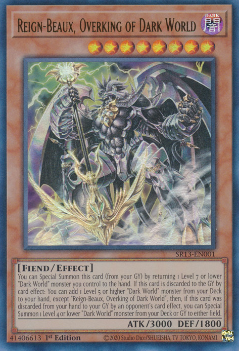 Reign-Beaux, Overking of Dark World [SR13-EN001] Ultra Rare | Gear Gaming Bentonville