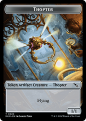 Thopter // Rhino Warrior Double-Sided Token [Murders at Karlov Manor Commander Tokens] | Gear Gaming Bentonville