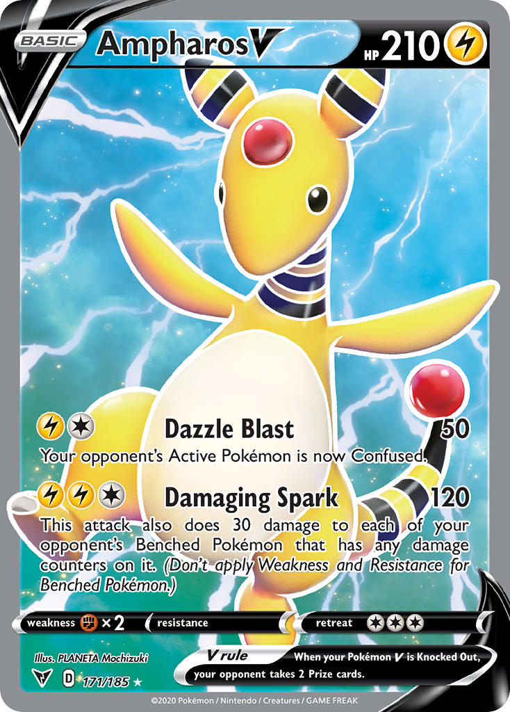 Ampharos V (171/185) [Sword & Shield: Vivid Voltage] | Gear Gaming Bentonville