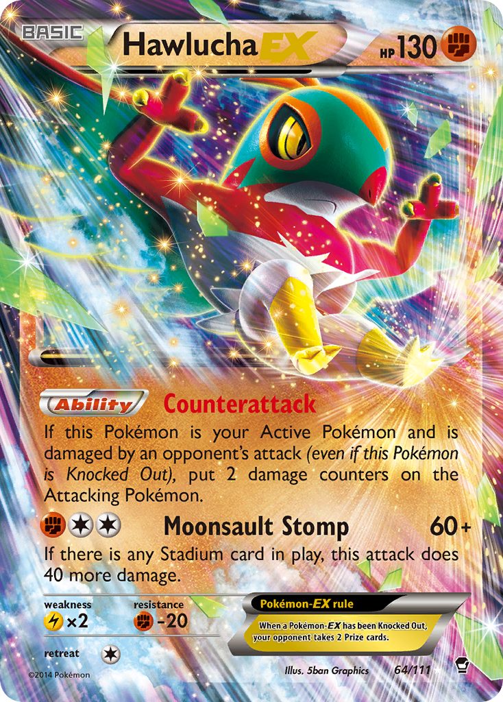 Hawlucha EX (64/111) [XY: Furious Fists] | Gear Gaming Bentonville