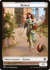 Human // Spirit Double-Sided Token [Phyrexia: All Will Be One Commander Tokens] | Gear Gaming Bentonville