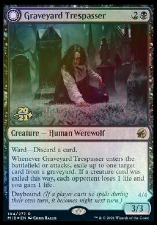 Graveyard Trespasser // Graveyard Glutton [Innistrad: Midnight Hunt Prerelease Promos] | Gear Gaming Bentonville