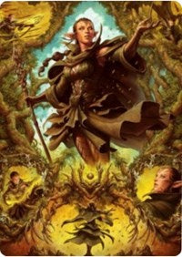 Nissa of Shadowed Boughs 2 Art Card [Zendikar Rising Art Series] | Gear Gaming Bentonville