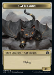 Cat Dragon // Soldier Double-sided Token [Double Masters 2022 Tokens] | Gear Gaming Bentonville