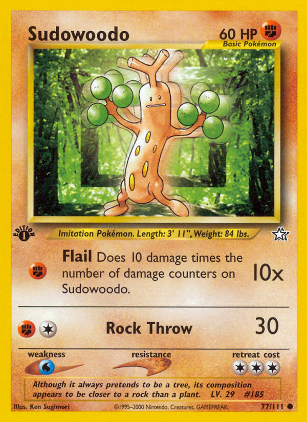 Sudowoodo (77/111) [Neo Genesis 1st Edition] | Gear Gaming Bentonville