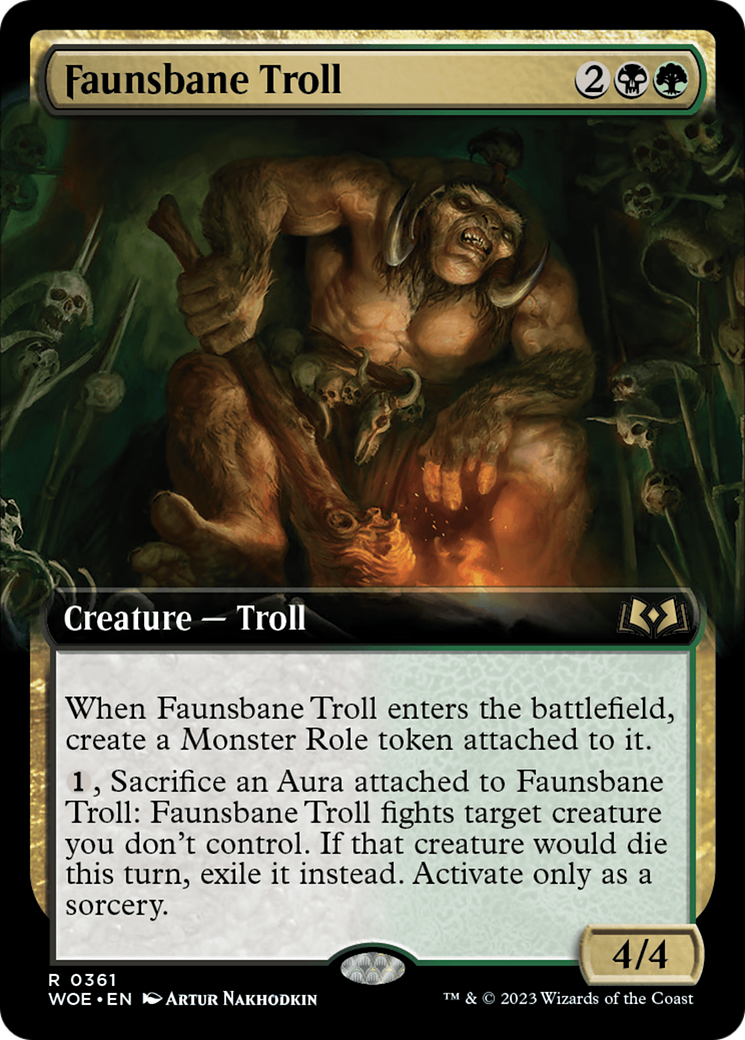 Faunsbane Troll (Extended Art) [Wilds of Eldraine] | Gear Gaming Bentonville