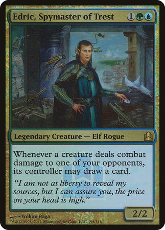 Edric, Spymaster of Trest (Commander Launch Promo) [Oversize Cards] | Gear Gaming Bentonville