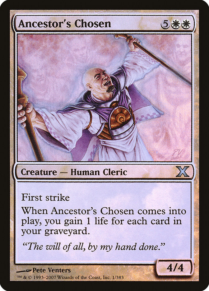 Ancestor's Chosen (Premium Foil) [Tenth Edition] | Gear Gaming Bentonville