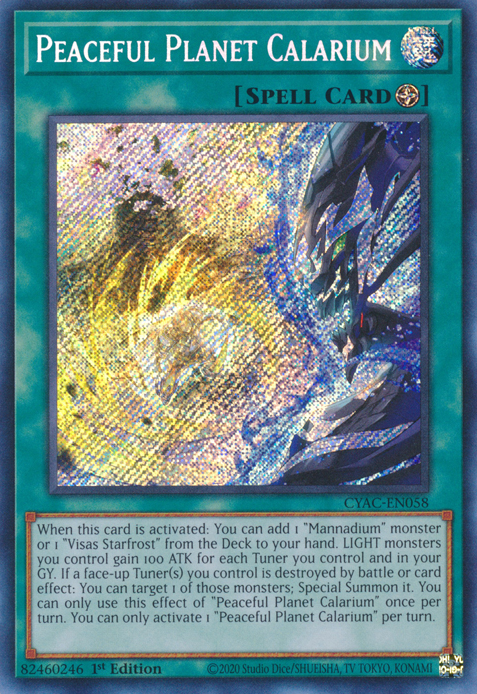 Peaceful Planet Calarium [CYAC-EN058] Secret Rare | Gear Gaming Bentonville