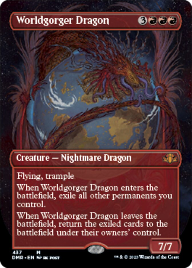 Worldgorger Dragon (Borderless Alternate Art) [Dominaria Remastered] | Gear Gaming Bentonville