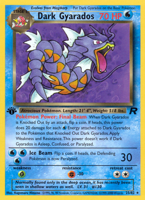 Dark Gyarados (25/82) [Team Rocket 1st Edition] | Gear Gaming Bentonville