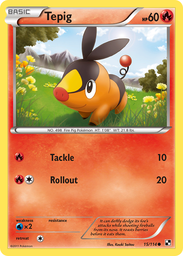 Tepig (15/114) [Black & White: Base Set] | Gear Gaming Bentonville