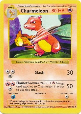 Charmeleon (24/102) [Base Set Shadowless Unlimited] | Gear Gaming Bentonville