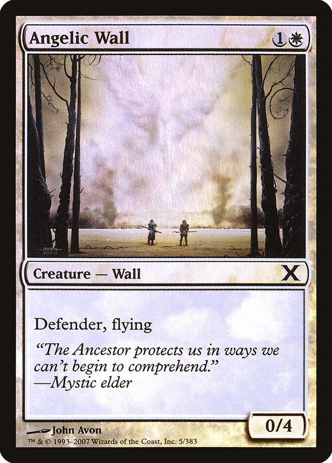 Angelic Wall (Premium Foil) [Tenth Edition] | Gear Gaming Bentonville