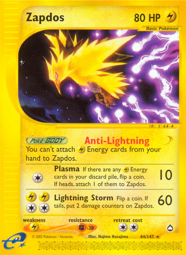 Zapdos (44/147) [Aquapolis] | Gear Gaming Bentonville