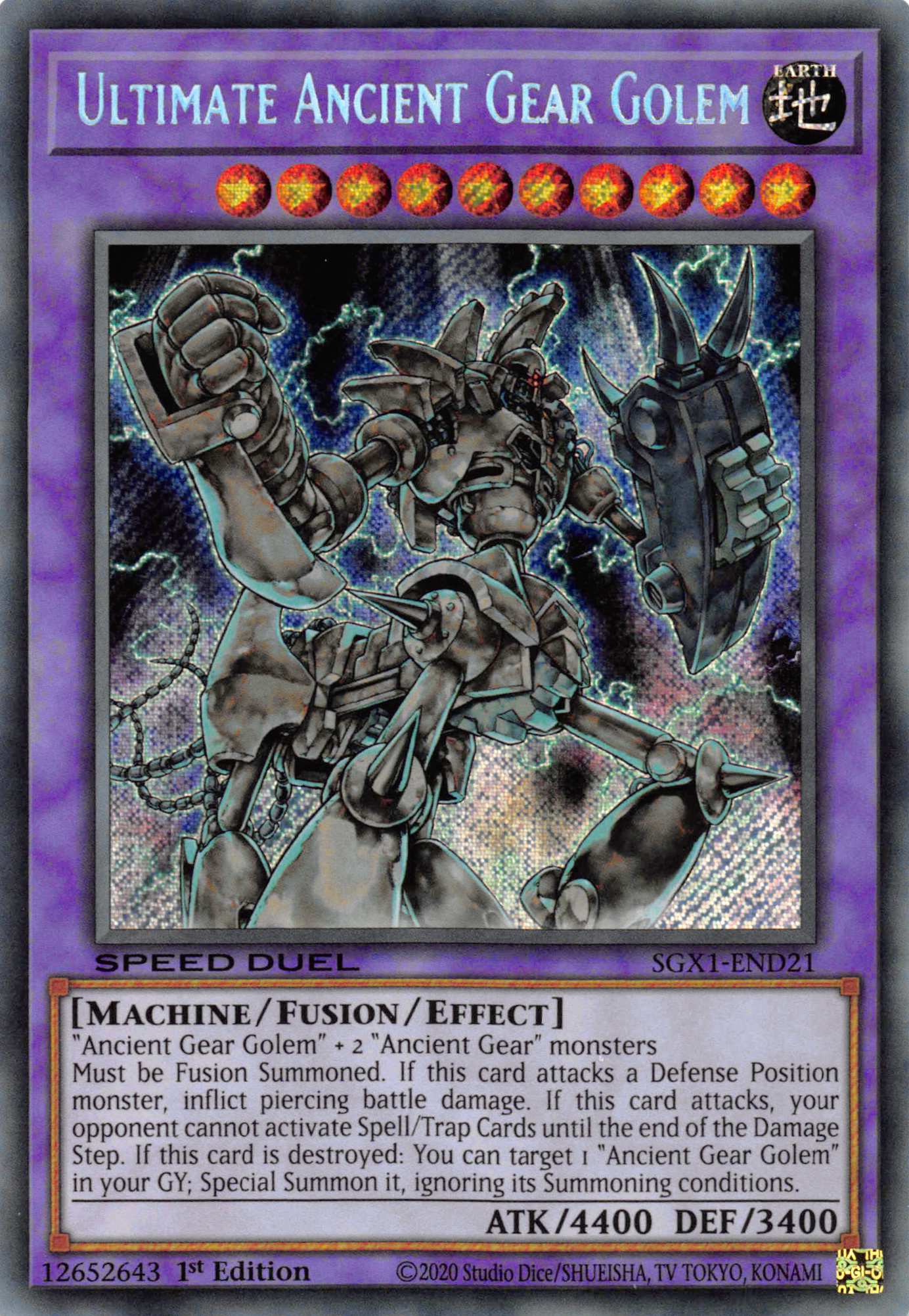 Ultimate Ancient Gear Golem [SGX1-END21] Secret Rare | Gear Gaming Bentonville