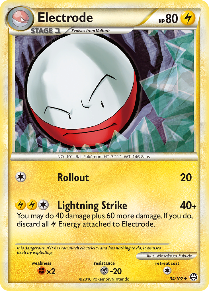 Electrode (34/102) [HeartGold & SoulSilver: Triumphant] | Gear Gaming Bentonville