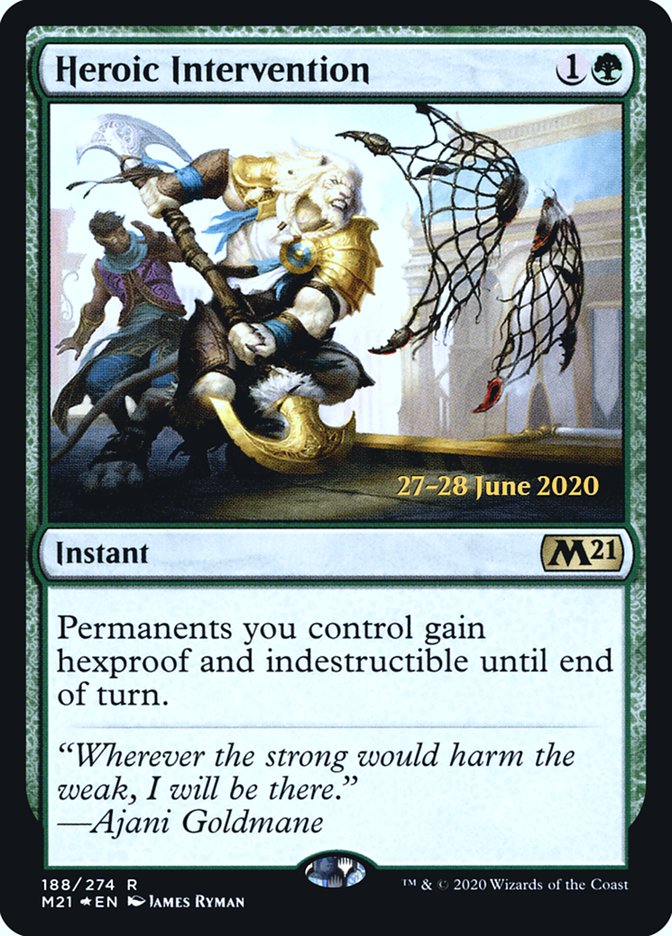 Heroic Intervention  [Core Set 2021 Prerelease Promos] | Gear Gaming Bentonville