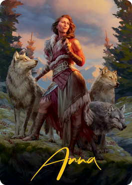 Arlinn, the Pack's Hope 1 Art Card (Gold-Stamped Signature) [Innistrad: Midnight Hunt Art Series] | Gear Gaming Bentonville