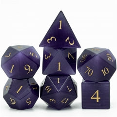 Udixi Dark Cat Eye Gemstone Dice Set | Gear Gaming Bentonville