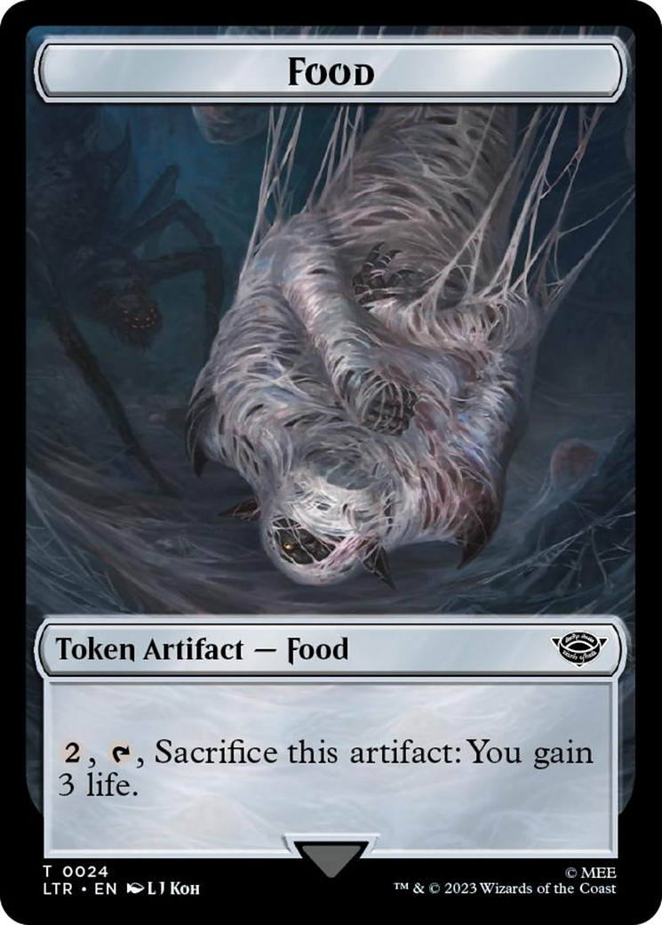 Tentacle // Food (0024) Double-Sided Token (Surge Foil) [The Lord of the Rings: Tales of Middle-Earth Tokens] | Gear Gaming Bentonville