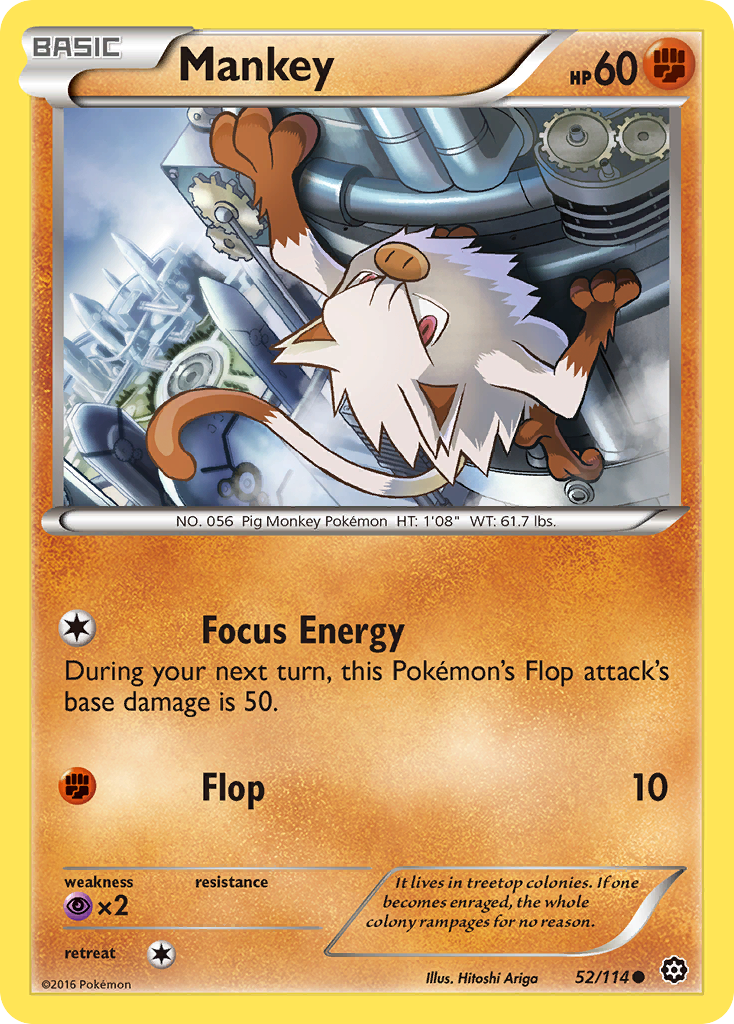 Mankey (52/114) [XY: Steam Siege] | Gear Gaming Bentonville