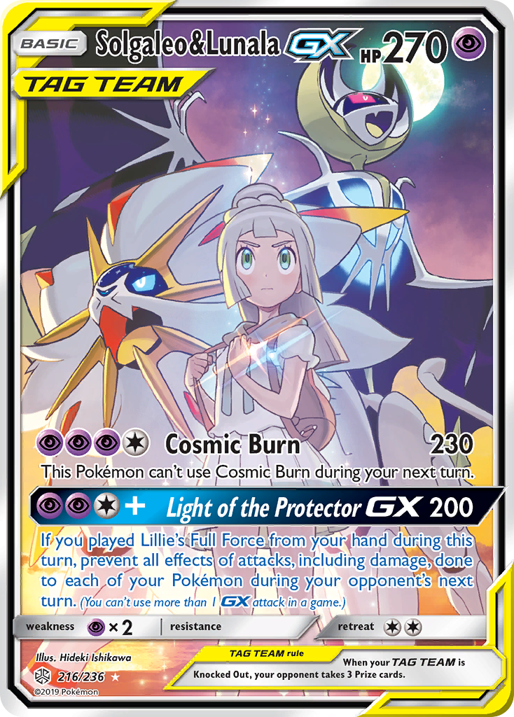 Solgaleo & Lunala GX (216/236) [Sun & Moon: Cosmic Eclipse] | Gear Gaming Bentonville